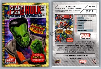 2023 UD Marvel Platinum  Leader WI30  Cover Variant Seismic Gold 5/10