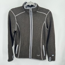 Kuhl Alfpaca Fleece Jacket Women XS Charcoal Gray Full Zip Outdoor Hiking Active