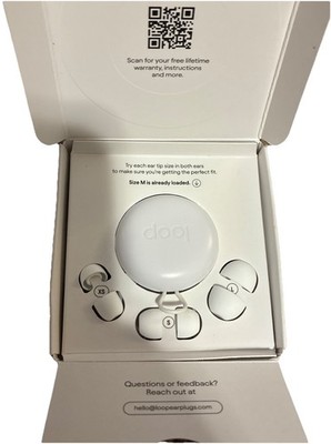 Loop Quiet 2 Earplugs WHITE New,Open Box