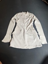 House of CB Mahalia Grey High Neck Long Sleeve Mini Dress Size S