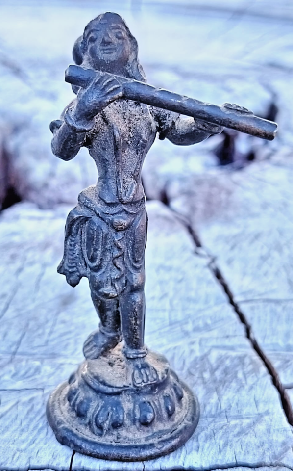 3 Traditional Vintage Indian Bastar Dhokra figurines playing musical ...