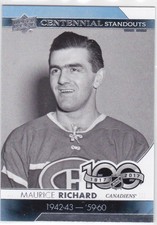 17/18 UD..MAURICE RICHARD..CENTENNIAL STANDOUTS..# CS-9..CANADIENS.COMBINED SHIP