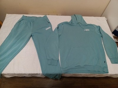 Puma Tracksuit Set Men Size Medium Mint Blue