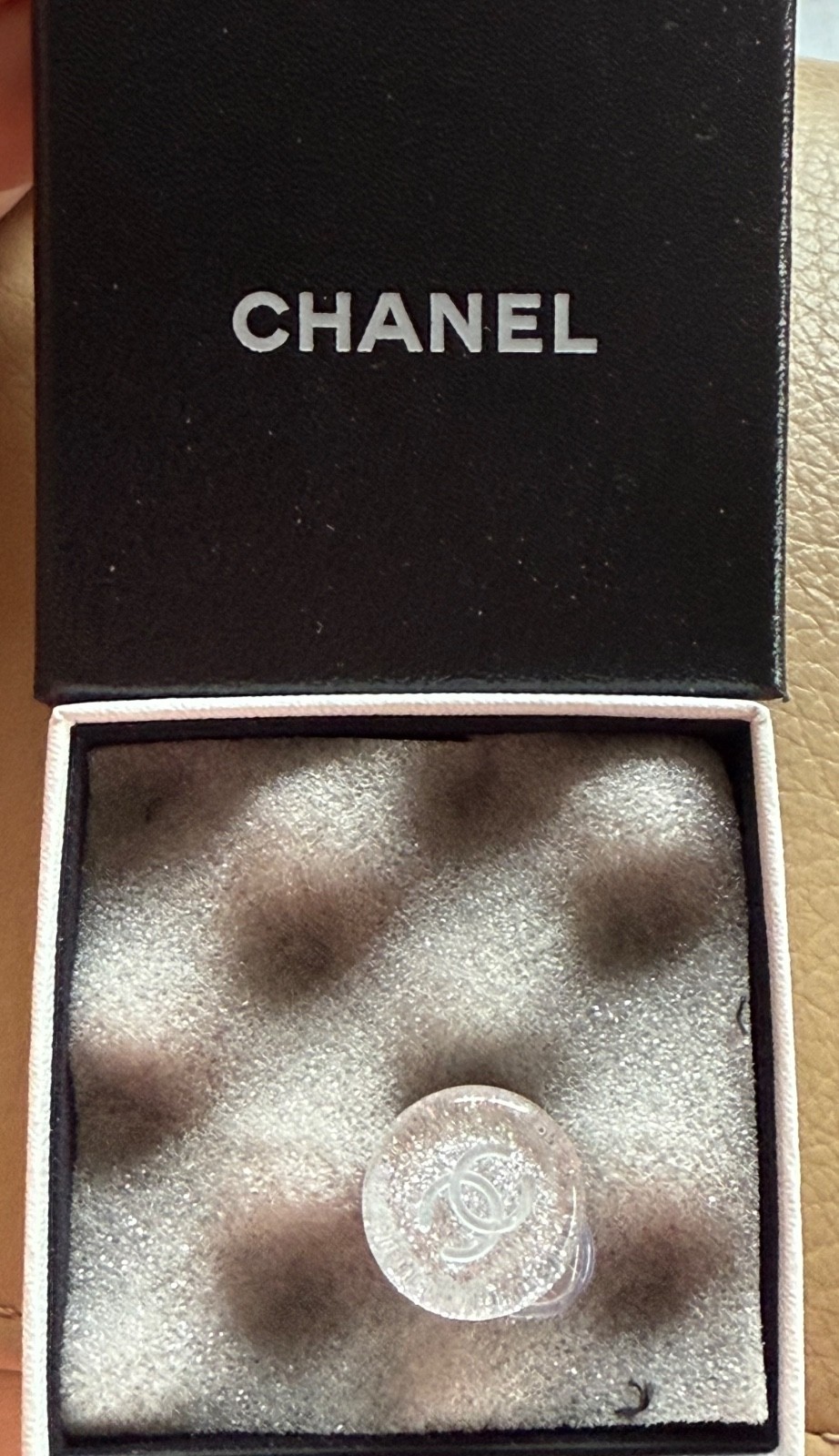 Chanel 00A Silver CC Round Resin Single Clip On E… - image 8