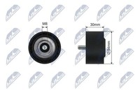 NTY Spannrolle, Keilrippenriemen RNK-ME-048 FüR Chrysler Jeep MERCEDES-BENZ
