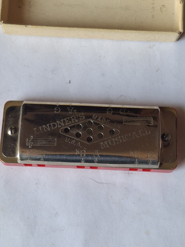Vintage W.M Kratt Co. Lindners Musicall Harmonica -10 hole Made USA