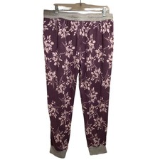 LIVE LOVE LOUNGE KAREN NEUBURGER Floral Print Pants Lounge Sleepwear Size L