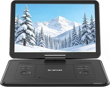 BOIFUN 17.5" Portable DVD Player for Kids and Car，Support Sync TV/USB/SD Card