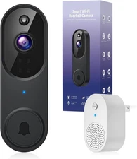 1080p Video Doorbell Camera Wireless with Chime, AI Human Detection, 2-Way Audio