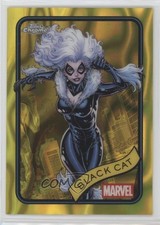 2025 Topps Chrome Marvel Comics Yellow Lava Refractor Black Cat #106 1co7
