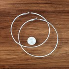 Elegant Silver 4" Hoop Earrings Classic — photo 3