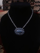 Beautiful Southwestern Concho Necklace Silver Tone