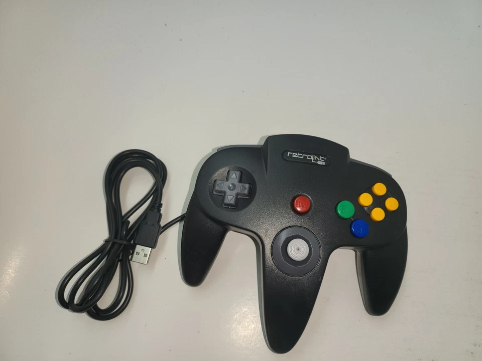 NUEVO Retrolink USB N64 Nintendo 64 Estilo Controlador Game Pad para PC/MAC #V49 Foto 2 de 4