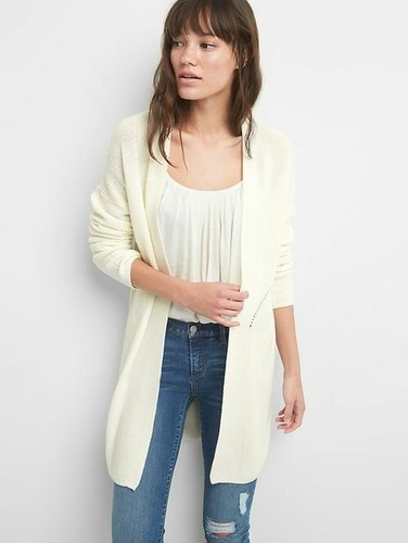 Gap Womens Open Front Shaker Ribbed 