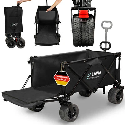 LAWA LIVING AND LIFESTYLE faltbarer Handwagen klapp Bollerwagen Transportwagen Trolley Einkauf Zeitung