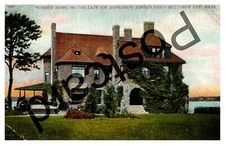 1909 Summer Home of Joe Jefferson, Crows Nest, Buzzards Bay MA  postcard jj006