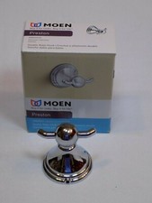 Moen Preston Double Robe Chrome tone Door Wall Hook DN8403CH Home Organization
