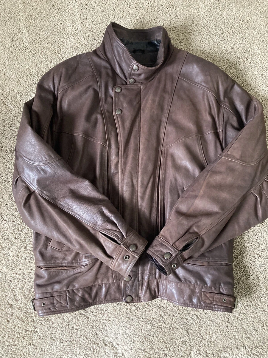Georgetown leather design best sale jacket