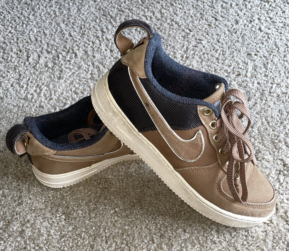 Vedhæft til tilbage Tante Size 7Y - Nike Air Force 1 &#039;07 Premium x Carhartt WIP Ale Brown 2018  AV3524-200 | eBay