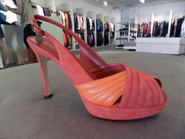 SAINT LAURENT 3580 YSL Palais 80 PPSback bambino scamossia sandalo ambra beige taglia 39 39 5