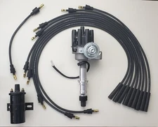 PONTIAC 350 389 400 455 Small BLACK FEMALE CAP HEI Distributor + 45K Coil +WIRES