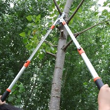Heavy Duty Telescopic Ratchet Anvil Lopper -Quick Click Extendable Garden Pruner