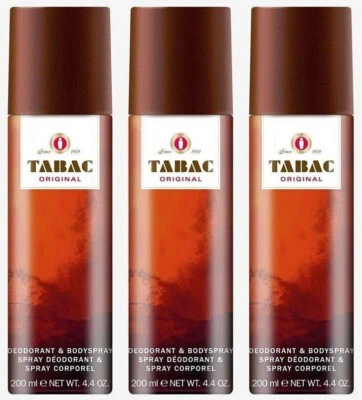 TABAC ORIGINAL Deodorant Spray Deo Spray mit dem maskulin-herben Duft 3x 200ml