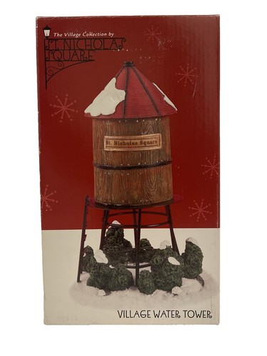 St. Nicholas Square-Village Clock Tower-11.25”H-Lighted/Detailed
