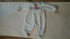 VINTAGE 1990'S BABYGRO INFANT GIRLS MY FIRST CHRISTMAS SLEEPWEAR - SIZE LARGE