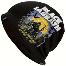 Black Sabbath Band Beanie Hat Stretchy Thin Cap Skully Heavy Metal Ozzy Ozbourne