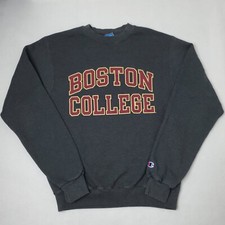 Champion Boston College Print Sweatshirt Adult Small Pullover Crewneck NCAA Gray