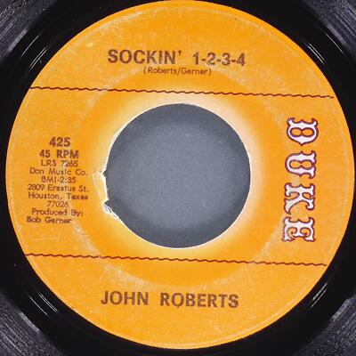 JOHN ROBERTS Sockin' 1-2-3-4 DUKE 425 VG- 45 7'' 1967 Soul