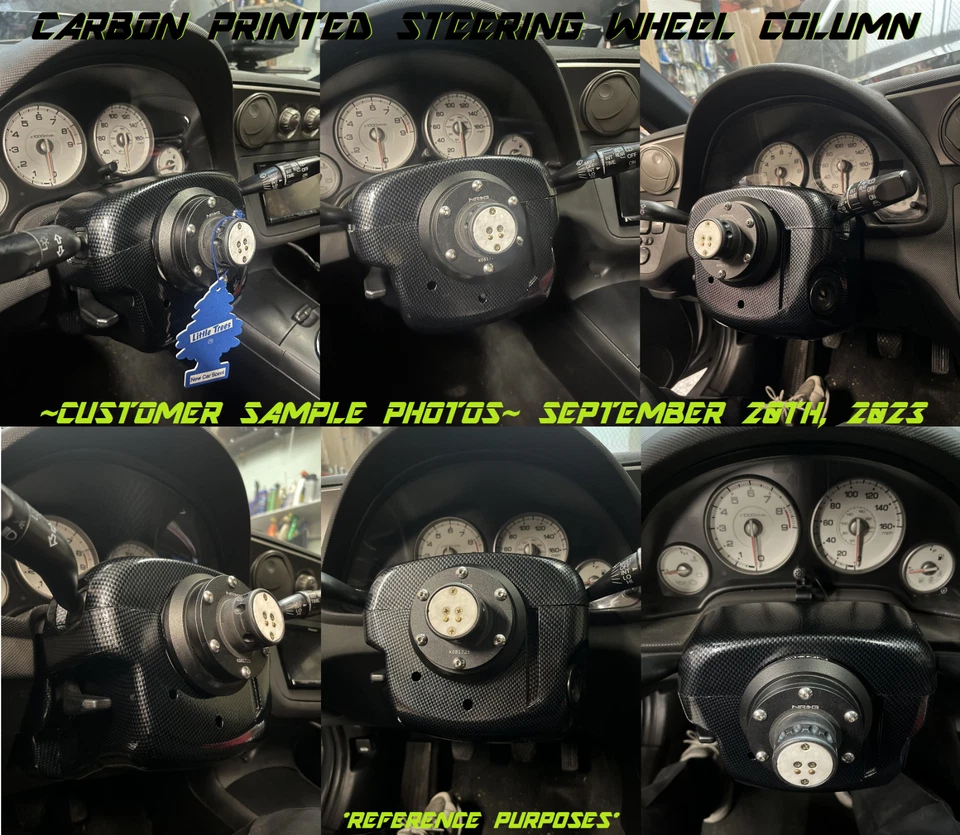 Columna de rueda de carbono OEM-RHD 01-05 Honda Civic SI EP3 / DC5 ITR Acura Integra RSX Foto 4 de 4