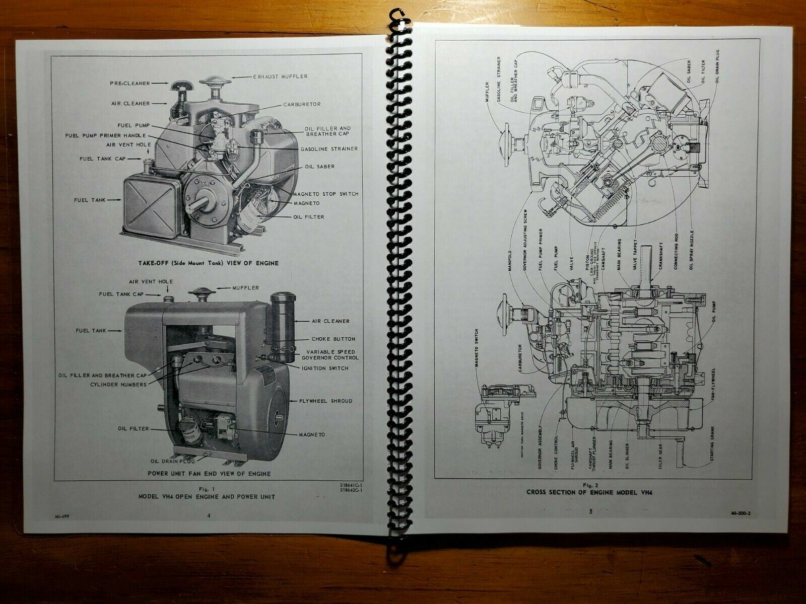 Wisconsin Engines Instruction Book & Parts List Models TJD TH THD