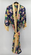 Inner Most Women  s Floral Silky Robe Vintage 90  s Size Large Spring Nightgown.