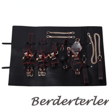 Luxury Set Restraint Kit Handcuffs Eye Mask Collar Gags Flirting Women Couples