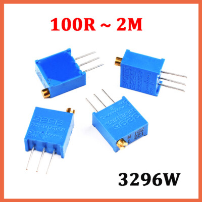 3296W Multiturn Variable Resistors Potentiometer Preset Trimmer Pot 100R to 2M