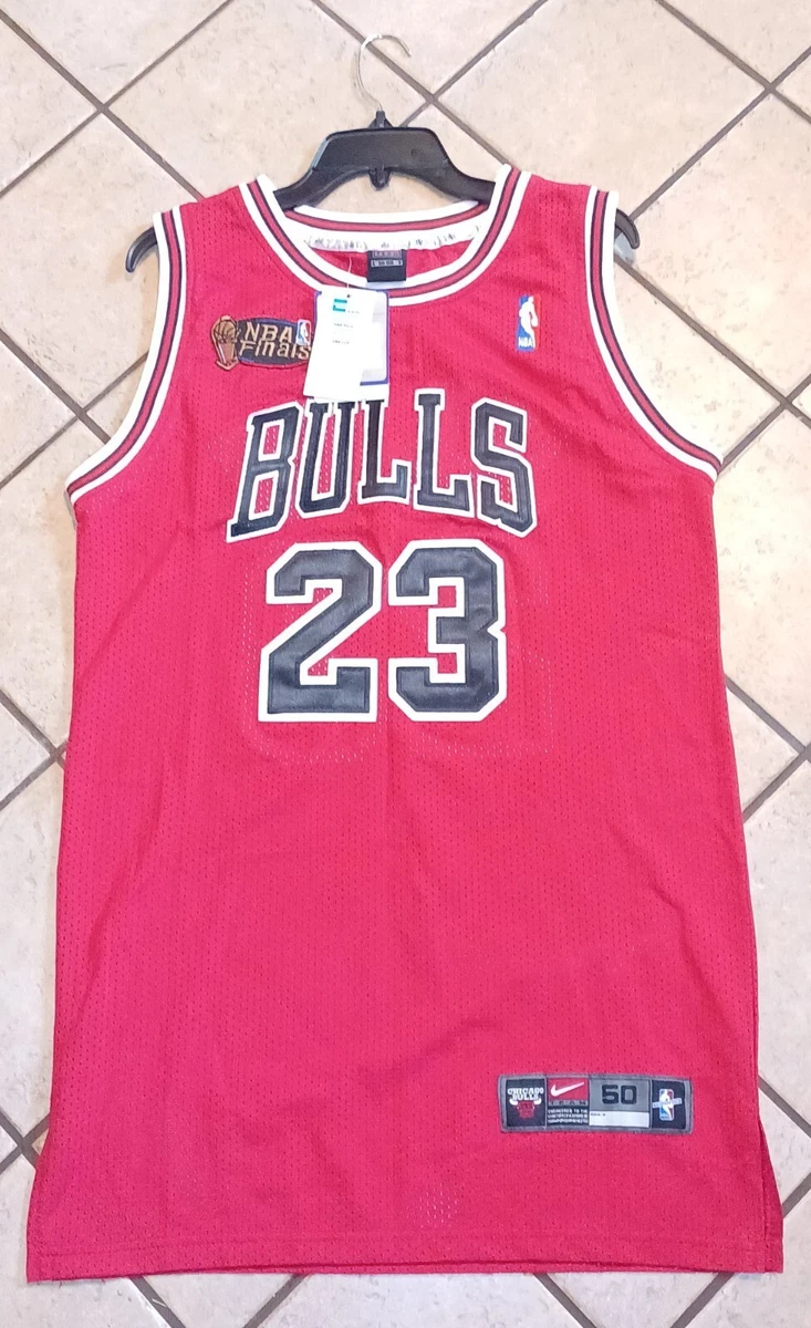 Michael Jordan CHICAGO BULLS Nba Store FINALS Nike Jersey Size 50 New W  Tags VTG