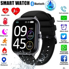 Smart Watch for Men Women-Compatible with iPhone Samsung Android Phone 1.85" US