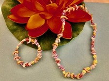 Plastic Bead Dolphin Stretch Necklace  Bracelet Set Girls Aged 1 - 10 Years