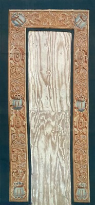 Antique Aubusson Door-Window Panel,  21'' x 18'' x 139'' #17509