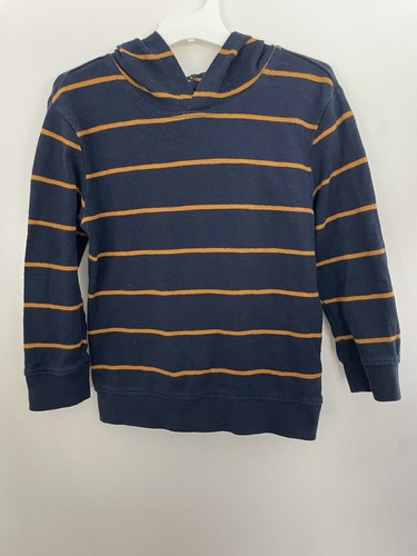 Old Navy Kleinkind Jungen gestreift weich Baumwollmischung Kapuze Langarmshirt marineblau 5T