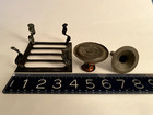 Antique E American Doll 19thc/German tin TOY trivet, Candle stand, kitchen tool — photo 6