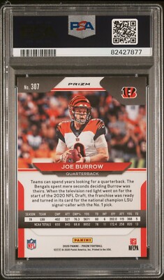 Joe Burrow 2020 Panini Prizm Lazer RC #307 Cincinnati Bengals