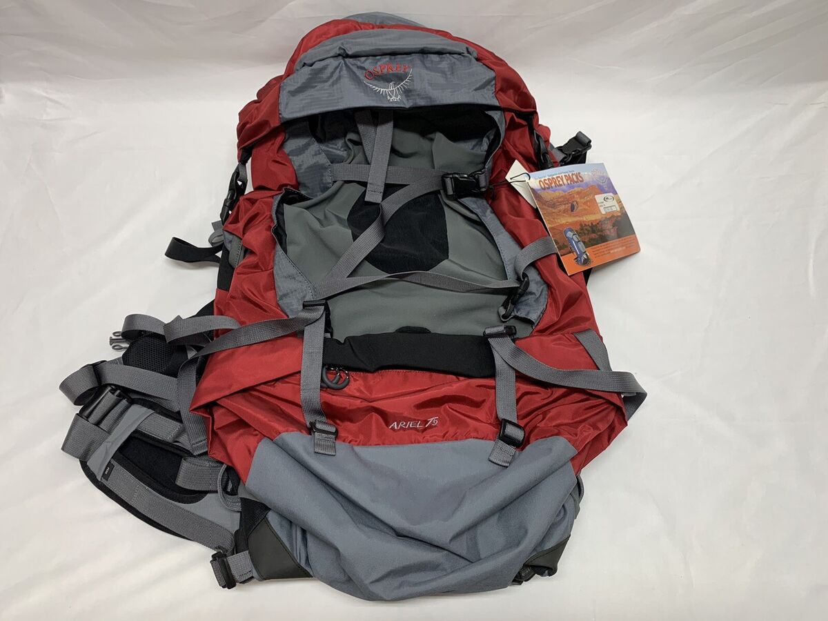 Osprey Ariel 75 Backpack Red & Gray Medium Isoform Airscape Osprey Ariel 75 Backpack Red & Gray Medium Isoform Airscape