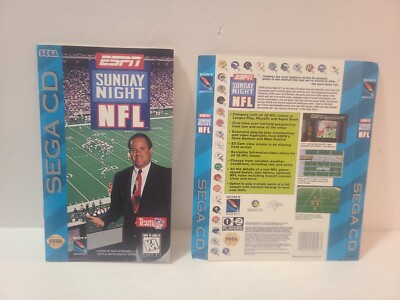 ESPN Sunday Night NFL Sega CD Instruction Manual With Back Cover Art  No Disc