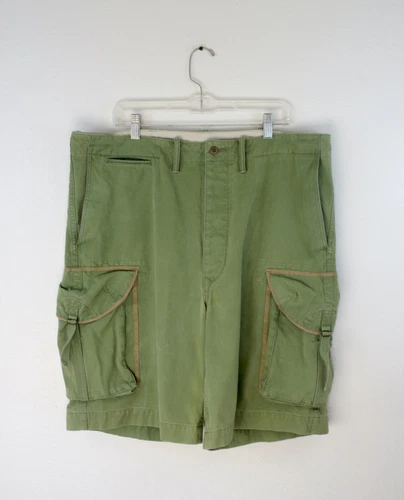 RRL Canvas Cargo Short Monkey Pants Ralph Lauren Green 38 Vintage 2010 41" 40"