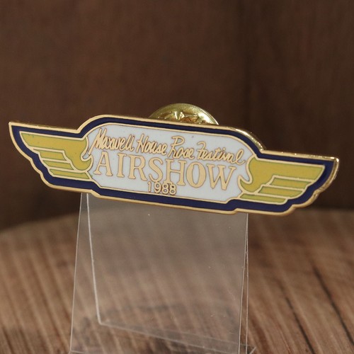 Maxwell House Rose Festival Airshow 1988 Wings Lapel Pin Hillsboro, Oregon Gold