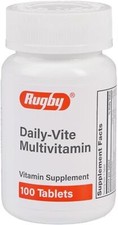 Rugby Daily-Vite Multivitamin Vitamin Supplement 100 Tablets