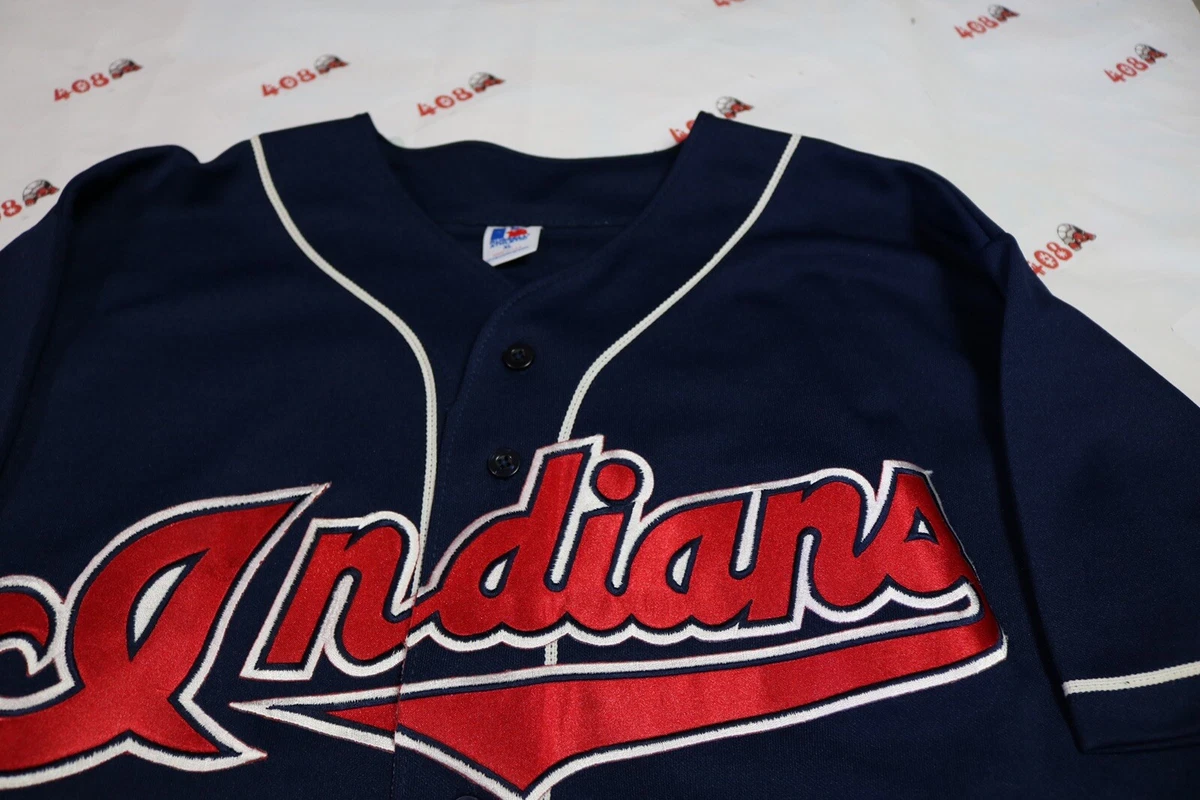 Vintage Russell Athletic Cleveland Indians Jersey Men’s XL Baseball MLB VTG